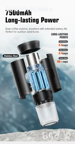 Дигитална преносима автоматична кафемашина, снимка 4 - Кафемашини - 53568495