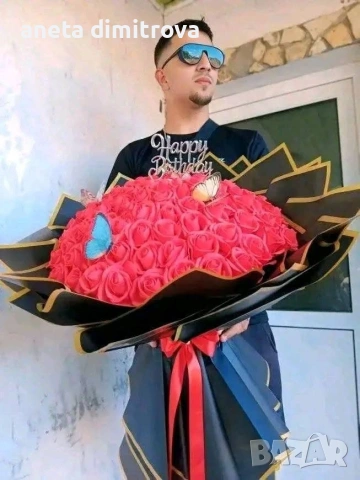 Вечни букети , снимка 7 - Ръчно изработени сувенири - 53053722