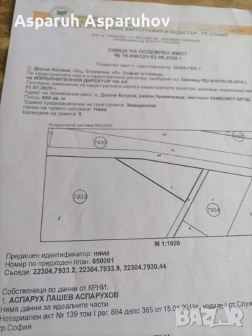 Имот Долни Богров, снимка 2 - Парцели - 36328219
