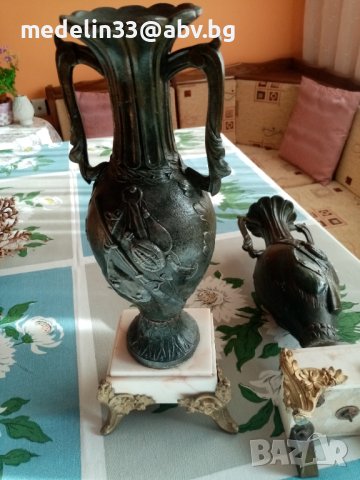 Стари 1870 г. трофейни вази ловна тематика английски, снимка 6 - Антикварни и старинни предмети - 40364198