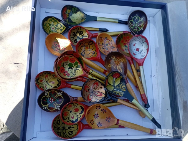 стари руски дървени лъжици., снимка 2 - Антикварни и старинни предмети - 53779930