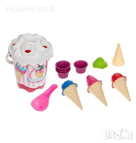 Пластмасови играчки за плаж, Сладолед, 13 бр., снимка 2 - Други - 49671610