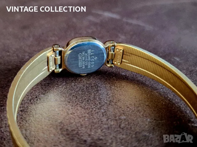 SEIKO СЕЙКО Дамски Часовник Гривна Позлатен с Кутия Перфектно Състояние, снимка 5 - Дамски - 48746054