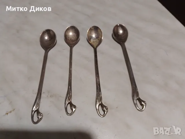 Лъжички френски винтидж посребрени 125 мм