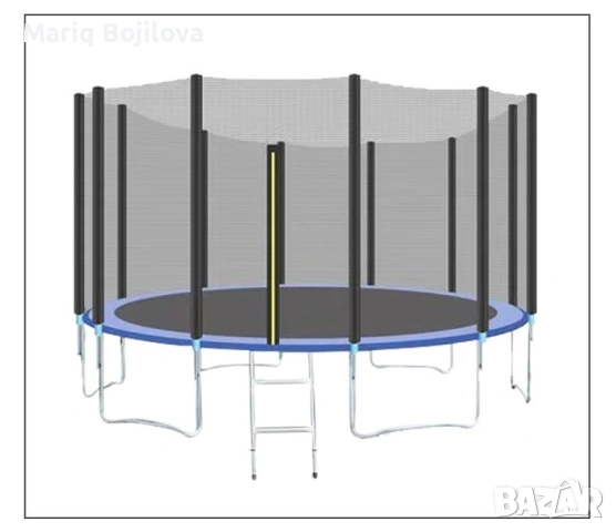 Ултра здрав портативен батут 244 см (8ft) с външна мрежа + стълбичка, снимка 8 - Други стоки за дома - 53530400