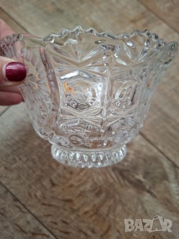 Винтидж немска бонбониера/купа от оловен кристал Anna Hutte Bleikristall 24% - , снимка 3 - Антикварни и старинни предмети - 52902649