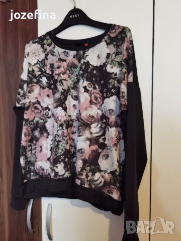 Дамска блуза с флорални мотиви- цветя, снимка 4 - Блузи с дълъг ръкав и пуловери - 41100769