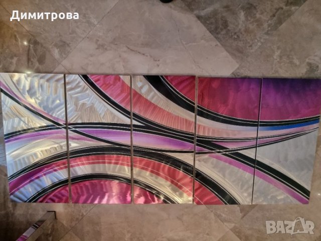 НОВА картина пано върху метал 5 части 