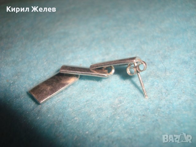 СТИЛНА СРЕБЪРНА РЕТРО ВИНТИДЖ ОБЕЦА СТЕРЛИНГ СИЛВЪР АРТ БИЖУ 25695, снимка 6 - Обеци - 35736338