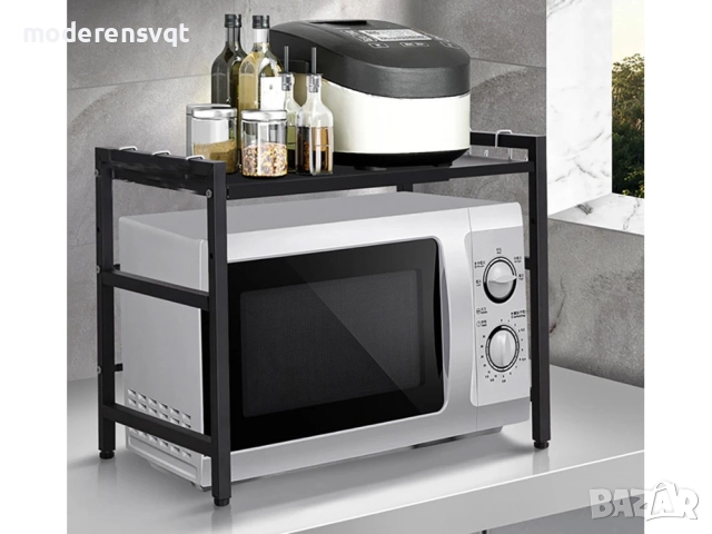 Регулируем кухненски рафт за микровълнова фурна, снимка 5 - Микровълнови - 52647617