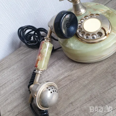Стар винтидж арт старинен античен телефон, снимка 5 - Антикварни и старинни предмети - 49689315