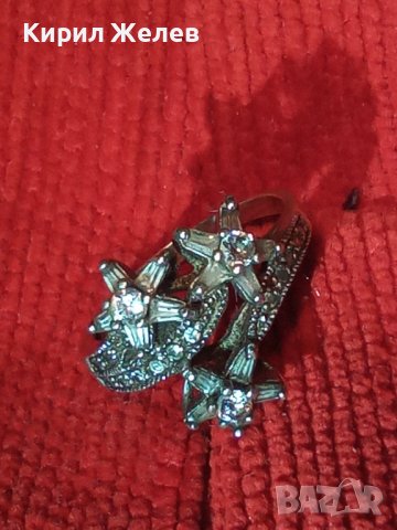 ЗВЕЗДОВИДЕН СРЕБЪРЕН СКЪПОЦЕНЕН ПРЪСТЕН СРЕБРО 925 с ФАСЕТИРАНИ ЮВЕЛИРНО ЦИРКОНИ РЪЧНА РАБОТА 36404 , снимка 16 - Пръстени - 39460679