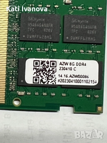 AZW 8GBX2 DDR4 Sodimm 230410 C 14.16.AZW00086 LAPTOP RAM, снимка 2 - RAM памет - 52877013