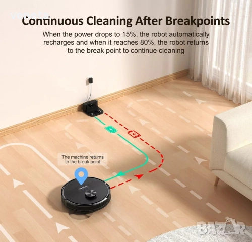 Робот прахосмукачка за косми от домашни любимци, килими, Lubluelu SL61 с моп Alexa, снимка 8 - Прахосмукачки - 53250288