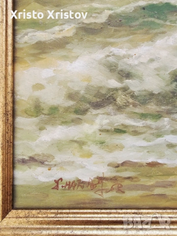 Картина , бурно море масло, снимка 3 - Картини - 53652701