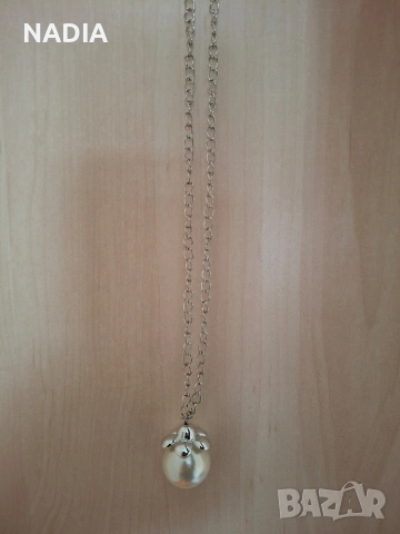 Колие с голяма перла, снимка 2 - Колиета, медальони, синджири - 53324403