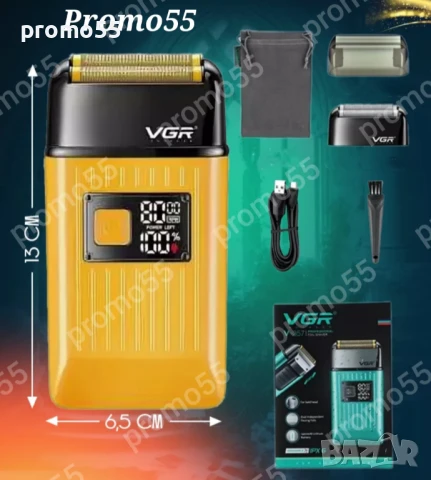 Водоустойчив Шейвър Електрическа Самобръсначка за Брада, Коса VGR V-357, снимка 10 - Електрически самобръсначки - 50746581