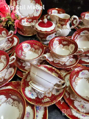 Königlich чашки с подложни чинийки и десертни чинийки 