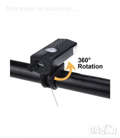 USB ФАР ЗА ВЕЛОСИПЕД С ТРИ РЕЖИМА НА РАБОТА - код 2140, снимка 4 - Аксесоари за велосипеди - 34224518