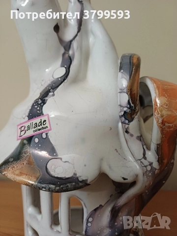 Красив порцеланов свещник-къщичка Ballade collection , снимка 6 - Декорация за дома - 52285568