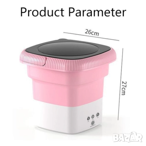 Мини сгъваема преносима пералня – 6.5 L, снимка 7 - Перални - 51977274