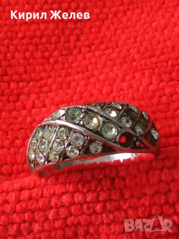 СТАР СКЪПОЦЕНЕН СРЕБЪРЕН ПРЪСТЕН СРЕБРО 925 с ИСКРЯЩИ ФАСЕТИРАНИ ЦИРКОНИ 48652, снимка 13 - Пръстени - 50354713