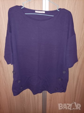 Лилава макси блуза, снимка 2 - Блузи с дълъг ръкав и пуловери - 34433660