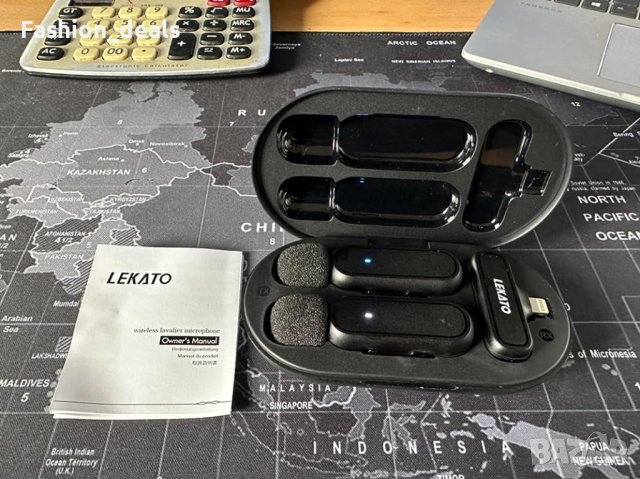 Нов Безжичен Двоен микрофон с калъф за iPhone iPad Айпад Видеозапис, снимка 9 - Микрофони - 41783426