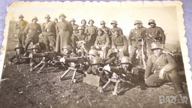 Стара ВОЕННА СНИМКА на КАРТЕЧАРСКА РОТА ВОЕННИ от ЦАРСТВО БЪЛГАРИЯ КОЛЕКЦИОНЕРСКИ УНИКАТ 16925, снимка 7 - Колекции - 38831977