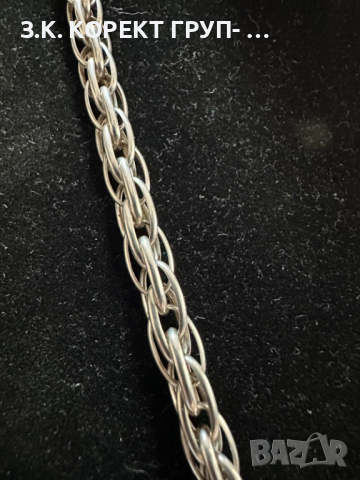 Сребърен синджир 925, 24,51гр, снимка 2 - Колиета, медальони, синджири - 44569183