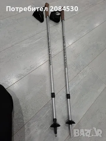 Телескопични щеки за туризъм Nordic Walking Fitness, снимка 3 - Спортна екипировка - 48681509