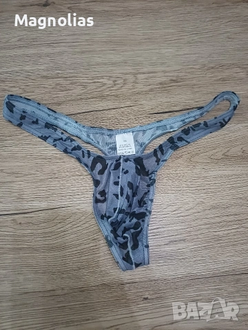 Секси леопардов принт Т-образен прашки с ниска талия, снимка 3 - Бельо - 53818006