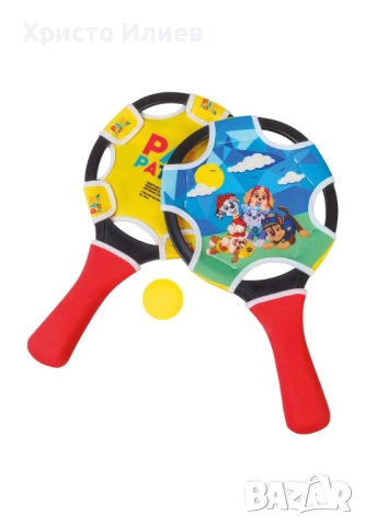 Комплект за тенис 2 хилки с неопрен и топче Paw Patrol Пес Патрул