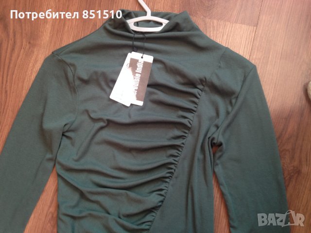 Дамско памучно поло S-M внос Италия, GANG INDIA, снимка 2 - Блузи с дълъг ръкав и пуловери - 42176303