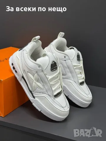 Louis Vuitton Мъжки Маратонки👟Мъжки Спортни Обувки Луис Витон - Бели Или Черни Код E124, снимка 14 - Маратонки - 55798536