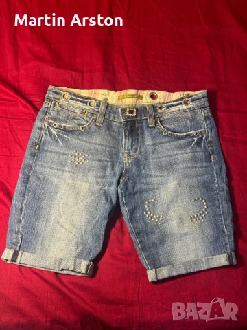 Стилни дамски дънкови бермуди Fracomina / Размер 44 / Като нови, снимка 1