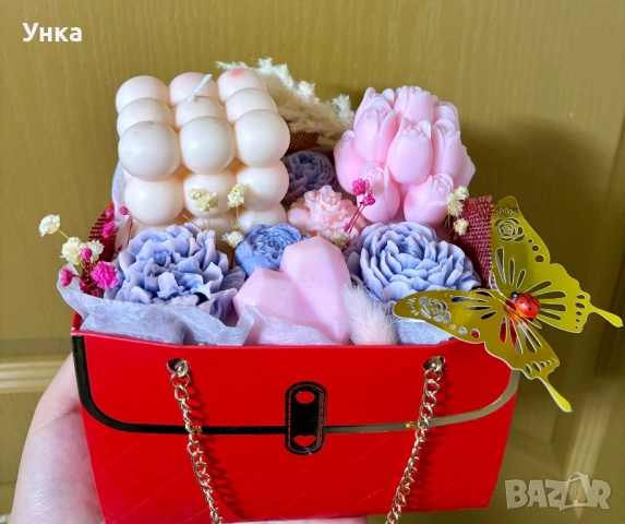 Букет от соеви свещи, снимка 4 - Други - 52559352