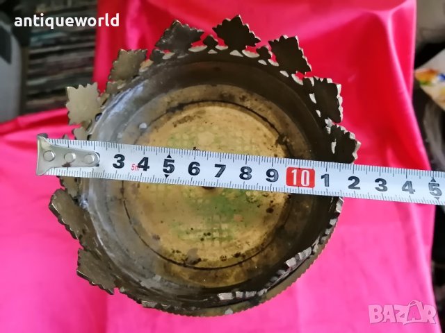 Стар Голям Напрестолен ЦЪРКОВЕН Свещник, снимка 7 - Антикварни и старинни предмети - 40079939