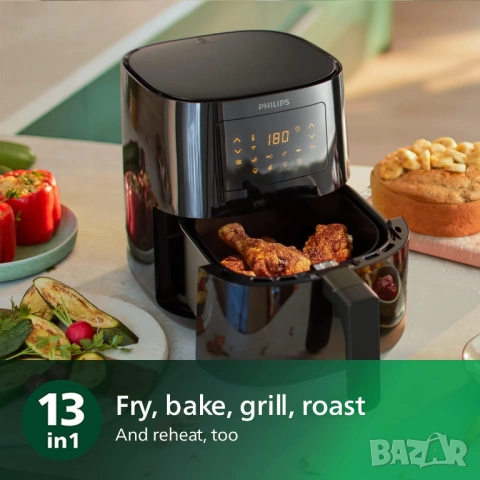 Еар Фрайер Airfryer 13-in-1 Philips 4.1L, 13 програми, Wi-Fi Rapid Air, снимка 7 - Фритюрници - 53307146