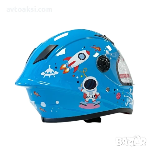 Детска каска Мотор/Мотопед/Вело/Скутер/Атв Шлем, снимка 18 - Аксесоари и консумативи - 50533453