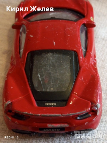 Метална количка FERRARI 488 Made in China за КОЛЕКЦИЯ ДЕКОРАЦИЯ 50692, снимка 4 - Колекции - 53558897