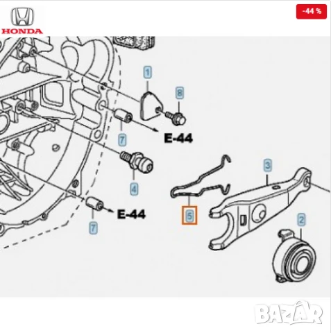 Пружина за вилка съединител 22835P0S000 Honda Crv