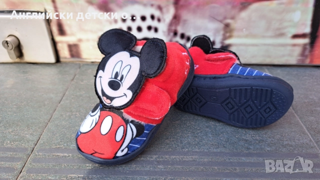 Английски детски пантофи -Мики Маус, снимка 2 - Детски пантофи - 52377806