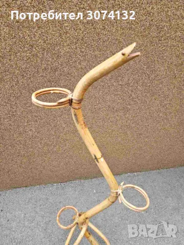 Стойка за цветя от естествен бамбук, снимка 3 - Други - 47367279