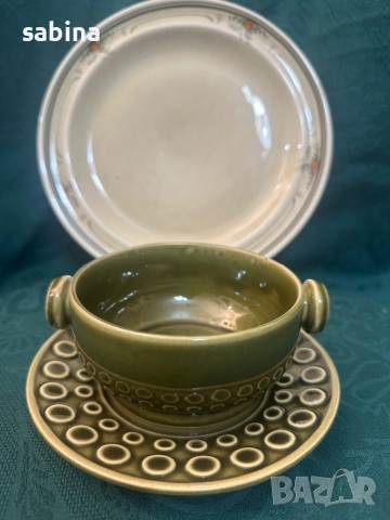 6 броя купички 350 мл с подложни чинийки