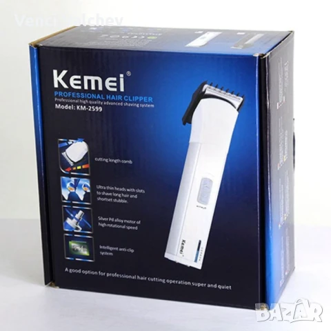 Безжичен тример за брада и тяло Kimei KM-2599  SHAV70, снимка 2 - Фризьорски принадлежности - 51095554