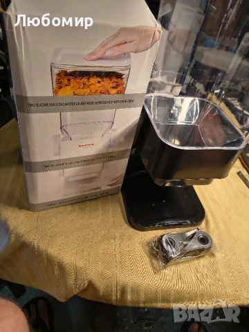 PLATINUM GOLD черен диспенсър за зърнени храни (1 брой) - диспенсър за зърнени храни,

, снимка 10 - Кутии за храна - 50577262