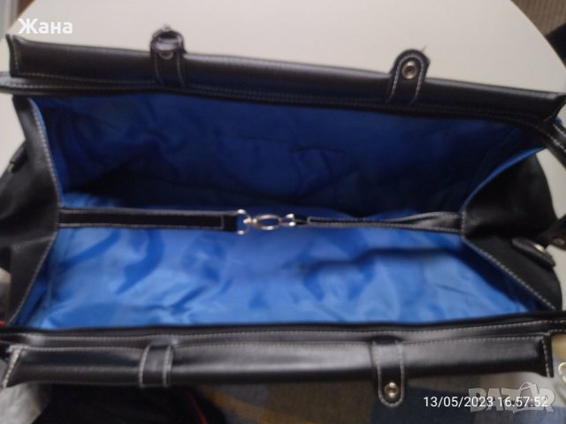 Голяма пътна чанта от велур, снимка 4 - Сакове - 40883940