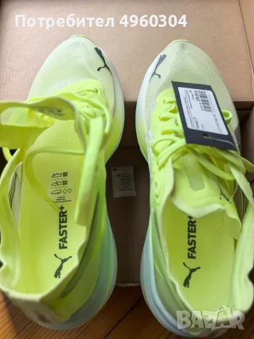 ЧИСТО НОВИ Маратонки с карбонова пластина PUMA Deviate Nitro Elite – размер 37 (23 см), снимка 3 - Маратонки - 56232581