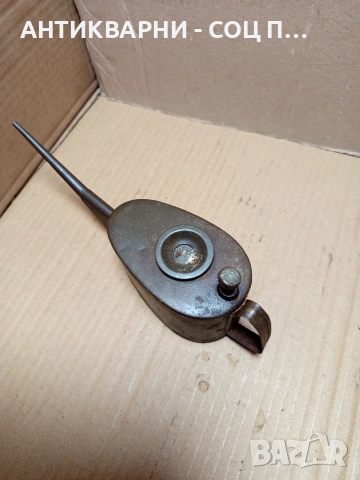 Соц Стара Метална Масльонка За Машини Техника. НОМЕР 593., снимка 3 - Антикварни и старинни предмети - 53387182